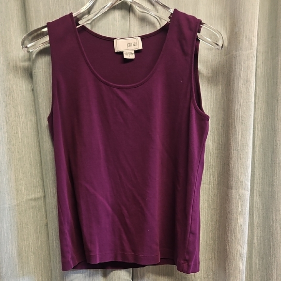 Joan Vass Purple Tank Top Essential - Picture 1 of 2